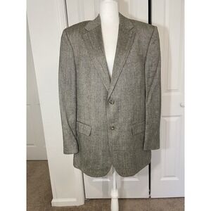 Deans Gate Men's Sport Coat Blazer Two Button Gray 100%Silk  Size 44L
